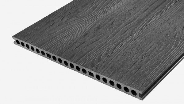 Террасная доска Groentec 6000x145x25 мм усиленная Серый Альта-Профиль
